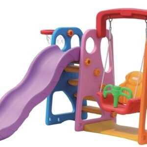 Purple Slide with Orange Swing