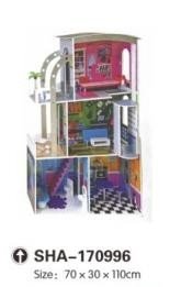 Multi-Level Dollhouse with Furniture