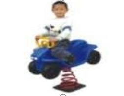 Blue Motorcycle Spring Rider