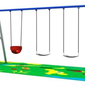 Double Blue Swing Set