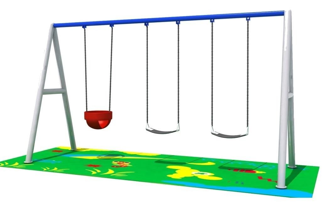 Double Blue Swing Set