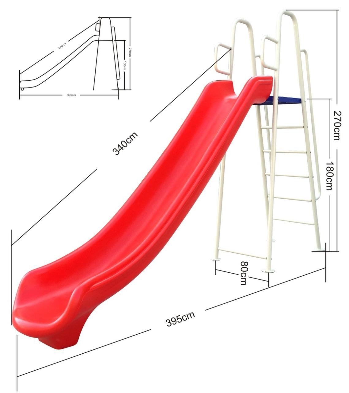 Long Red Straight Slide